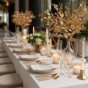 4 Metallic Artificial Italian Ruscus Branches - Gold ARTI_METLIC31_33_GOLD