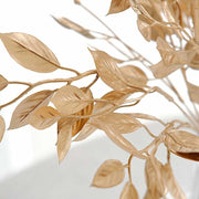 4 Metallic Artificial Italian Ruscus Leaves Branches - Gold ARTI_METLIC31_GOLD