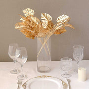 4 Metallic Artificial Monstera Leaves Bushes - Gold ARTI_METLIC30_GOLD