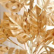 4 Metallic Artificial Monstera Leaves Bushes - Gold ARTI_METLIC30_GOLD