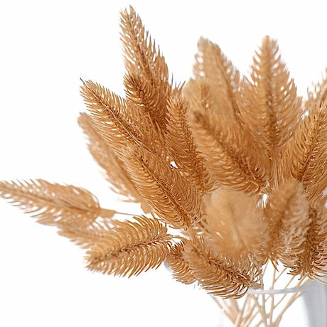 4 Metallic Artificial Pine Grass Bushes - Gold ARTI_METLIC27_GOLD