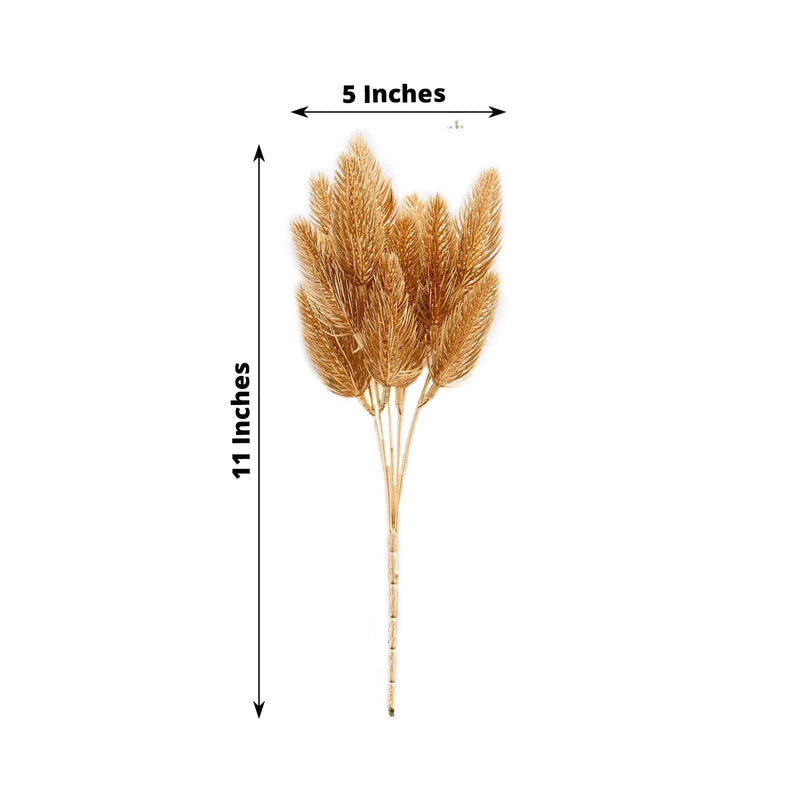 4 Metallic Artificial Pine Grass Bushes - Gold ARTI_METLIC27_GOLD