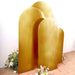 4 Metallic Fitted Spandex Round Top Wedding Arch Backdrop Stand Covers Set