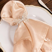 4 Metallic Laser Cut Butterfly Napkin Rings