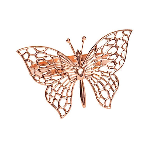 4 Metallic Laser Cut Butterfly Napkin Rings NAP_RING51_054