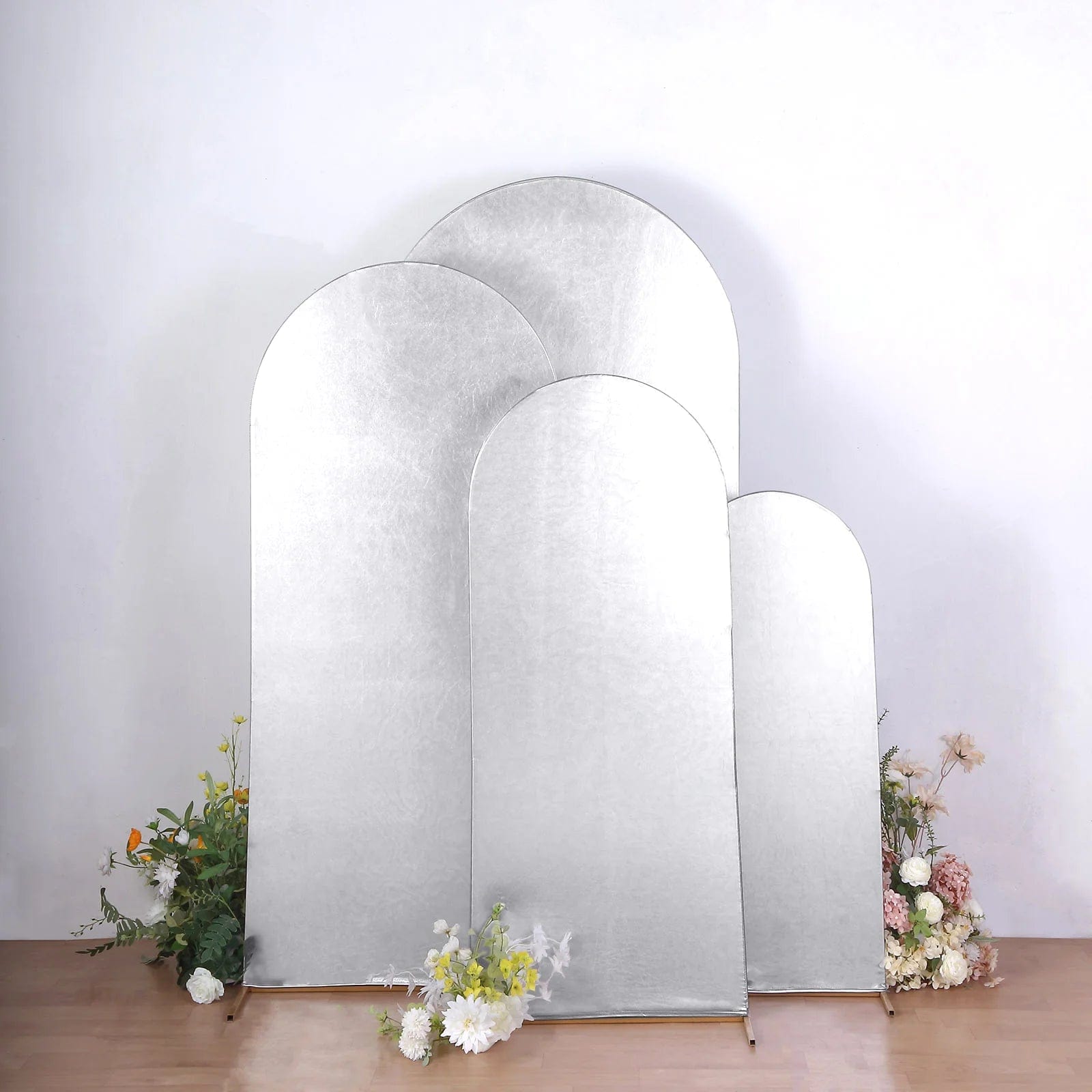 4 Metallic Shiny Aluminum Alloy Wedding Arch Cover