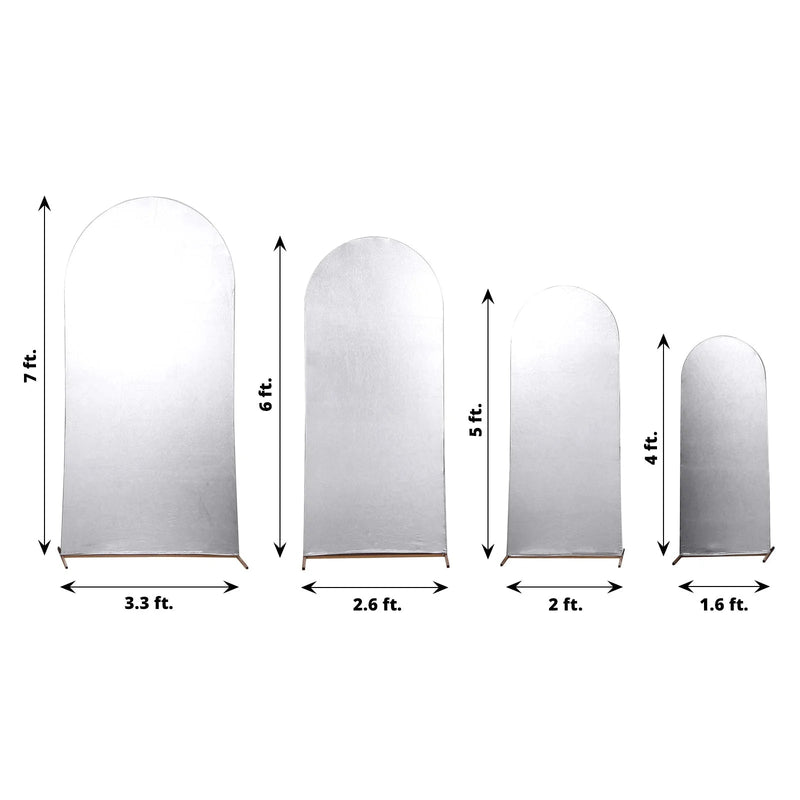 4 Metallic Shiny Aluminum Alloy Wedding Arch Cover