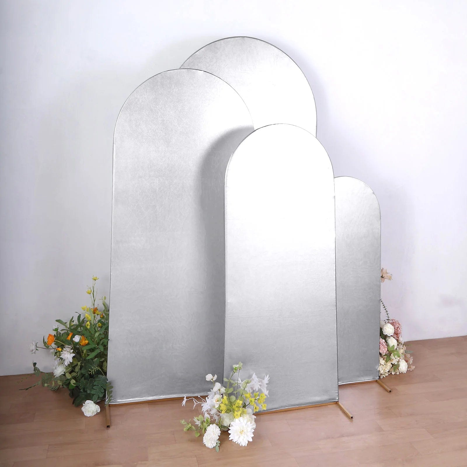 4 Metallic Shiny Aluminum Alloy Wedding Arch Cover