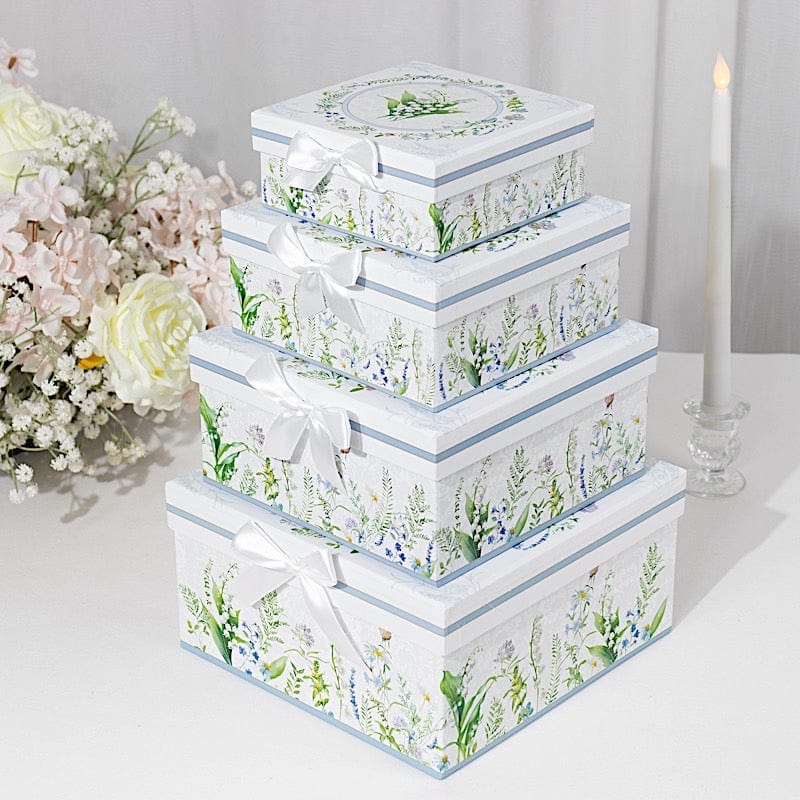 4 Nesting Gift Boxes with Lids