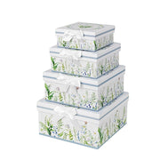 4 Nesting Gift Boxes with Lids BOX_TEA04_SET_WHT