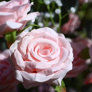 4 Pack 20" Artificial Flower Arrangements Roses, Hydrangeas and Eucalyptus with Foam Base
