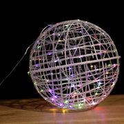 4 pcs 15" Woven Rattan Orbs LED Lighted Decorative Sphere Balls - White LED_BALL16_20_PK4