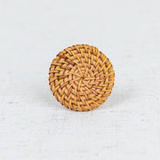 4 pcs 2" Farmhouse Style Jute Rattan Metal Napkin Rings - Natural NAP_RING43_NAT