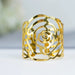 4 pcs 2" Shiny Laser Cut Rose Metal Cuff Napkin Rings - Gold NAP_RING38_GOLD