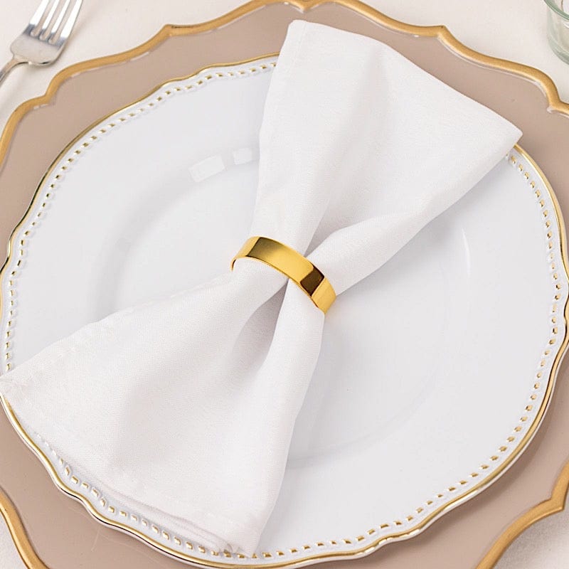 4 pcs 2" Shiny Metal Semicircle Napkin Rings - Gold NAP_RING47_GOLD