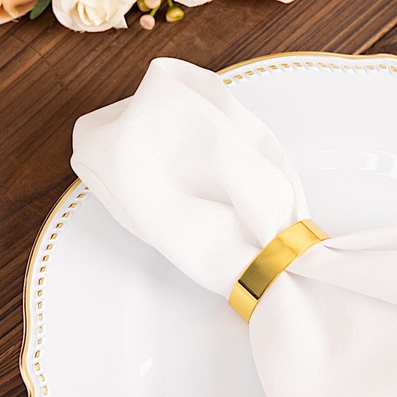 4 pcs 2" Shiny Metal Semicircle Napkin Rings - Gold NAP_RING47_GOLD