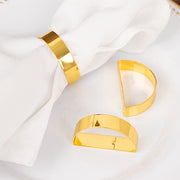 4 pcs 2" Shiny Metal Semicircle Napkin Rings - Gold NAP_RING47_GOLD
