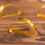 4 pcs 2" Shiny Metal Semicircle Napkin Rings - Gold NAP_RING47_GOLD