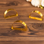 4 pcs 2" Shiny Metal Semicircle Napkin Rings - Gold NAP_RING47_GOLD