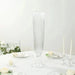4 pcs 26" Glass Trumpet Vases Ribbed Design - Clear VASE_A74_RIB_25_CLR