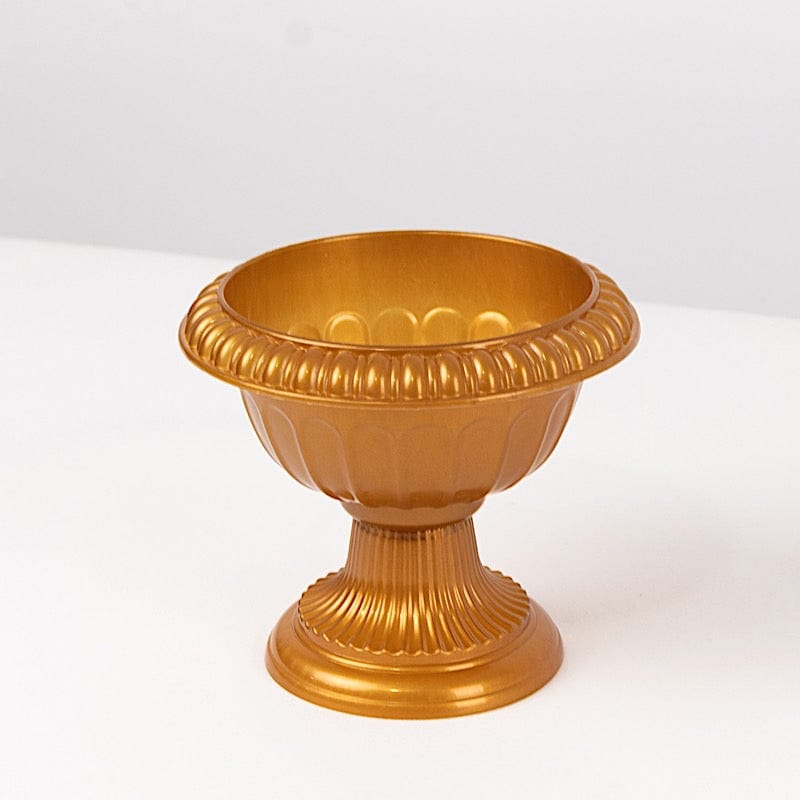 plant pots and vases 4 pcs 6 in Plastic Vases Roman Style Flower Pedestal Pots Gold