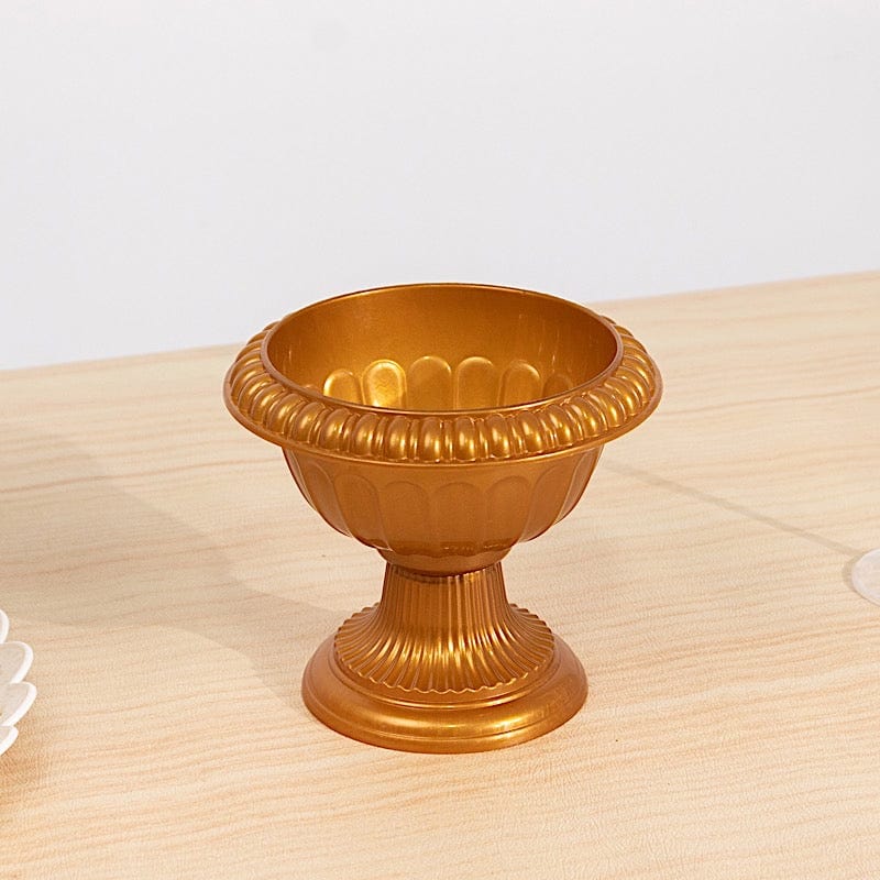 roman style plant pots 4 pcs 6 in Plastic Vases Roman Style Flower Pedestal Pots Gold