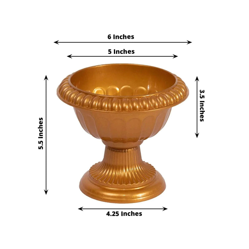 4 pcs 6" Roman Style Plastic Vase Flower Pots Table Centerpieces
