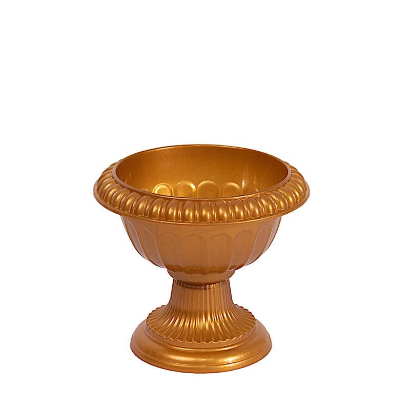 roman planter pots 4 pcs 6 in Plastic Vases Roman Style Flower Pedestal Pots Gold