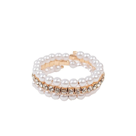 4 Pearl Rhinestone Napkin Rings - White NAP_RING_PRL01_WHT
