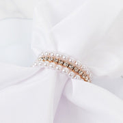 4 Pearl Rhinestone Napkin Rings - White NAP_RING_PRL01_WHT