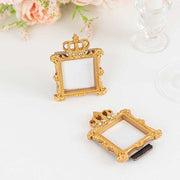 4 Resin Royal Crown Square Favors Picture Frame - Gold FAV_FRM_006_GOLD
