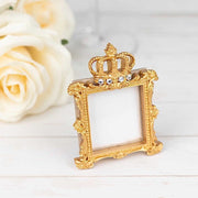 4 Resin Royal Crown Square Favors Picture Frame - Gold FAV_FRM_006_GOLD