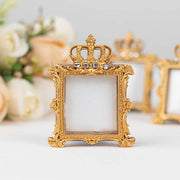 4 Resin Royal Crown Square Favors Picture Frame - Gold FAV_FRM_006_GOLD