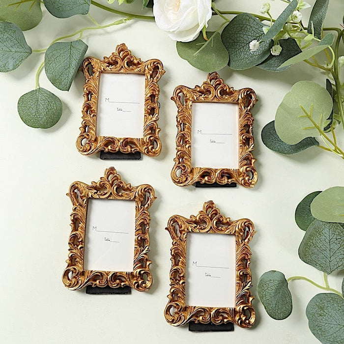 4  Resin Vintage Ornate Picture Frames - Gold FAV_FRM_007_GOLD