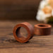 4 Round 1.75" Hardwood Napkin Ring Wood Slices - Brown NAP_RING36_BRN
