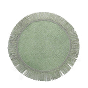 4 Round 16" Fringe Edge Table Placemats - Natural PLMAT_JUTE09_SAGE