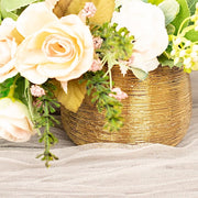 4 Round 3" Metallic Ceramic Flower Plant Pots Succulent Planters