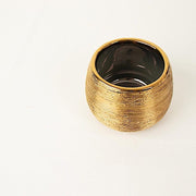 4 Round 3" Metallic Ceramic Flower Plant Pots Succulent Planters