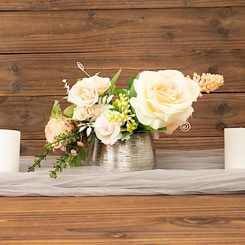 4 Round 3" Metallic Ceramic Flower Plant Pots Succulent Planters