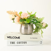 4 Round 3" Metallic Ceramic Flower Plant Pots Succulent Planters