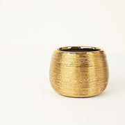 4 Round 3" Metallic Ceramic Flower Plant Pots Succulent Planters