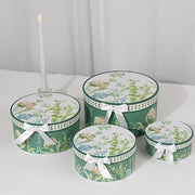 4 Round Nesting Gift Boxes with Lids