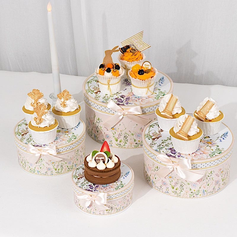 4 Round Nesting Gift Boxes with Lids