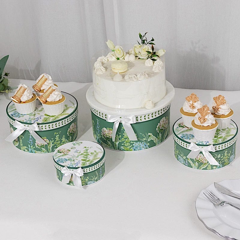 4 Round Nesting Gift Boxes with Lids