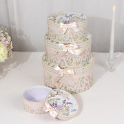 4 Round Nesting Gift Boxes with Lids
