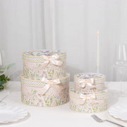 4 Round Nesting Gift Boxes with Lids
