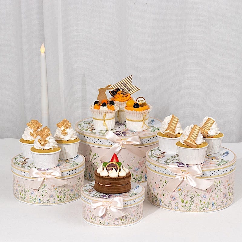 4 Round Nesting Gift Boxes with Lids