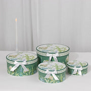 4 Round Nesting Gift Boxes with Lids