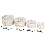 4 Round Nesting Gift Boxes with Lids