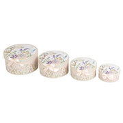 4 Round Nesting Gift Boxes with Lids
